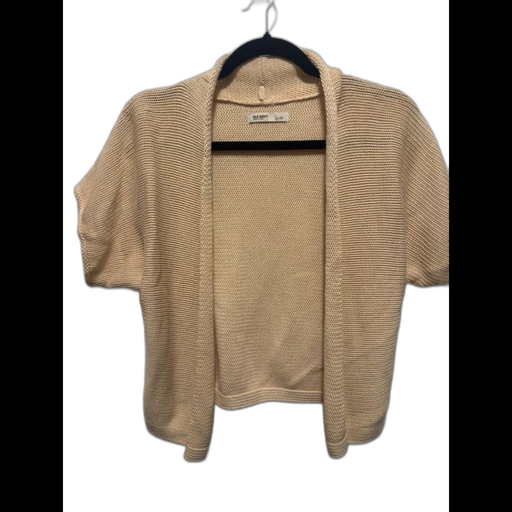 Old Navy Women’s Short Sleeve Cardigan Size Large Cream
